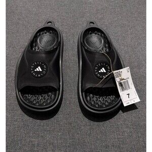 NWT Adidas X Stella McCartney Unisex Slide Black With Logo JS0265 US Size